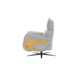 HIMOLLA Relaxsessel Leder 77 x 84 x 101 cm Grau