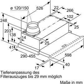 Bosch DFL064A52 Flachschirmhaube 60 cm