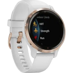 Smartwatch GARMIN "Venu 2S", rosa (weiß, rose), Smartwatches, 25 vorinstallierten Sport-Apps