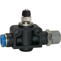 Riegler Drosselrückschlagventil »Blaue Serie«, gerade, R 1/8 außen Ø4mm
