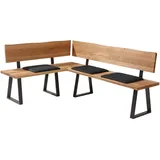 58 aufm Kessel 58aufmkessel Eckbank, Wildeiche, Schwarz, Holz, 201x151 cm, Esszimmer, Bänke, Eckbänke