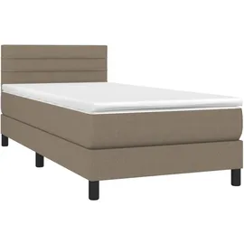 vidaXL Boxspringbett 100 x 200 cm Taupe