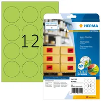 Herma 5155 Farbige Etiketten rund neon grün, 640 Blatt,
