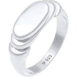 Elli Siegelring Poliert Oval Abgestuft 925 Silber 52 Damen 