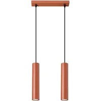 Sollux SL.1490 Pendelleuchte LAGOS 2-flammig rot Ø6cm GU10
