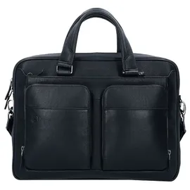 Piquadro Black Square Aktentasche Leder 39 cm Laptopfach