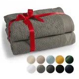 Blumtal Saunatuch 80 x 200 cm grau 2-tlg.