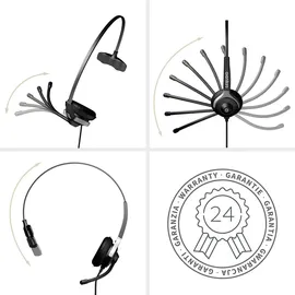 GEQUDIO Headset Kabelgebunden Kopfband Büro/Callcenter Schwarz