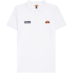 ellesse Herren Polo-Shirt MONTURA - Pique, Kurzarm, Flachstrick-Kragen, Logo Weiß M