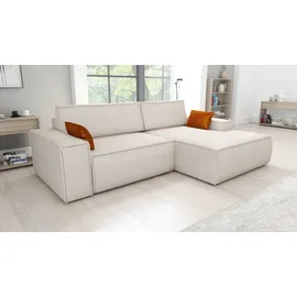 mebloland Ecksofa TOR mit Schlaffunktion. Farbe: Cream. - Beige