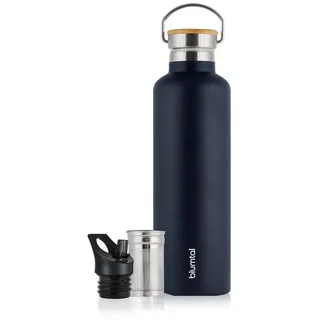 Blumtal Thermosflasche 500ml - doppelwandige Trinkflasche Edelstahl 500ml - Isolierflasche 500ml BPA frei - Edelstahl Trinkflasche - Teeflasche - Trinkflasche Thermo - Sportflasche - Dark Ocean Blue