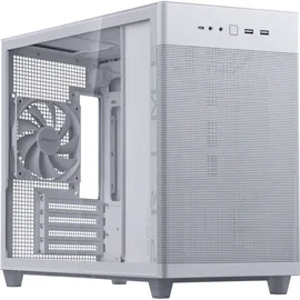 Asus Prime AP201 Tempered Glass MicroATX Gehäuse weiß
