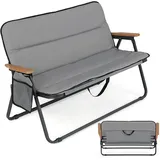 Costway Campingstuhl Klappstuhl Grau