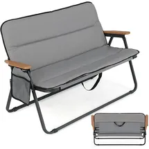 Costway Campingstuhl Klappstuhl Grau