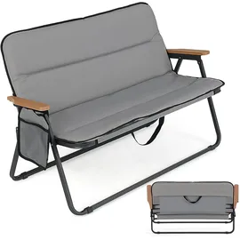 Costway Campingstuhl Klappstuhl Grau