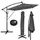 ML DESIGN modern living Ampelschirm Ø 330 cm Anthrazit