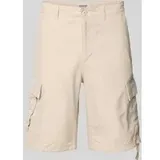 JACK & JONES Regular Fit Cargoshorts mit Gürtelschlaufen Modell 'COLE BARKLEY', Offwhite, S