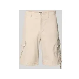 JACK & JONES Regular Fit Cargoshorts mit Gürtelschlaufen Modell 'COLE BARKLEY', Offwhite, S