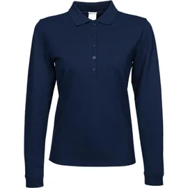 Tee Jays Damen Luxus Piqué Stretch Polo langarm 146 navy