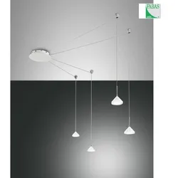 Fabas Luce LED Pendelleuchte ISABELLA, 4-flammig, 32W 3000K 3020lm, dimmbar, weiß FAB-3410-49-102