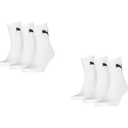 Puma Short Crew Sportsocken 6-Pack weiß - 39-42