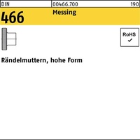 Industrial Quality Supplies DIN 466 Rändelmuttern Messing M 10
