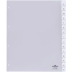 DURABLE Ordnerregister Vollformat, Überbreite blanko DIN A4