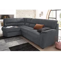sit&more Ecksofa Pandora L-Form, wahlweise mit Bettfunktion und Bettkasten grau