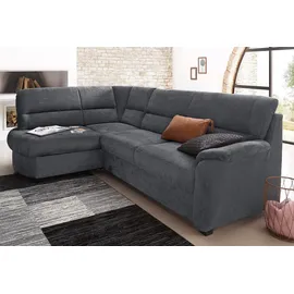 sit&more Ecksofa Pandora L-Form, wahlweise mit Bettfunktion und Bettkasten grau