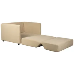 Schlafsofa Loveseat Sofabett JOPIE Cordstoff in verschiedenen Farben - Beige
