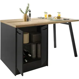 BASIC by Balculina Kochinsel Turin 150 x 91 x 90 cm Schwarz