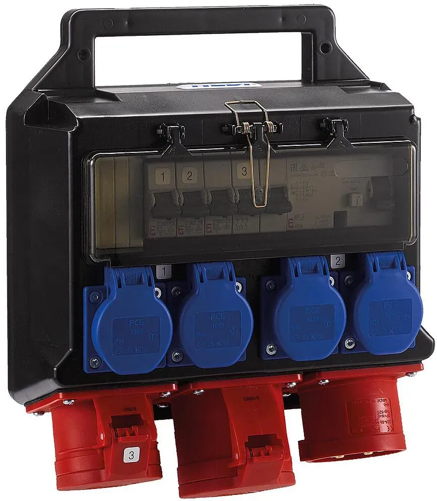 Mobile Steckdosenverteilung KV401132 1x400V/16 A 1x400V/32 A 4x230 V/16 A HEDI