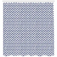 ABAKUHAUS Duschvorhang 175 x 200 cm königsblau weiß