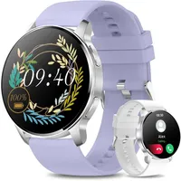 Smartwatch für iOS- und Android-Telefone,1,32" HD Bluetooth für Damen mit Anrufannahme/Anruf, Sport-Fitnessuhr mit Schlafmonitor, Wasserdichter