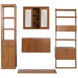 Mendler Teak-Badezimmer-Set HWC-M86 5-tlg. Braun