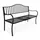 Lemodo Gartenbank 147 x 49 x 96 cm Schwarz