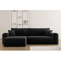 Kaiser Möbel Ecksofa mit Schlaffunktion L-förmiges Sofa,Capri Stoff Poso
