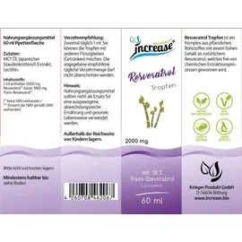 increase naturally Liposomales Resveratrol Tropfen 180 ml