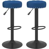 vidaXL Barhocker drehbar 2 Stk. Blau