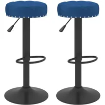 vidaXL Barhocker drehbar 2 Stk. Blau
