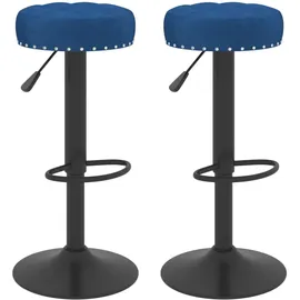 vidaXL Barhocker drehbar 2 Stk. Blau