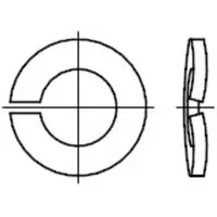 Industrial Quality Supplies DIN 128 Federring, FST mech.Zn A