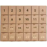 Rico Design Adventskalender zum befüllen, Kraft-gold, 36,5 x 29 x 6 cm FSC MIX