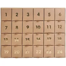Rico Design Adventskalender zum befüllen, Kraft-gold, 36,5 x 29 x 6 cm FSC MIX