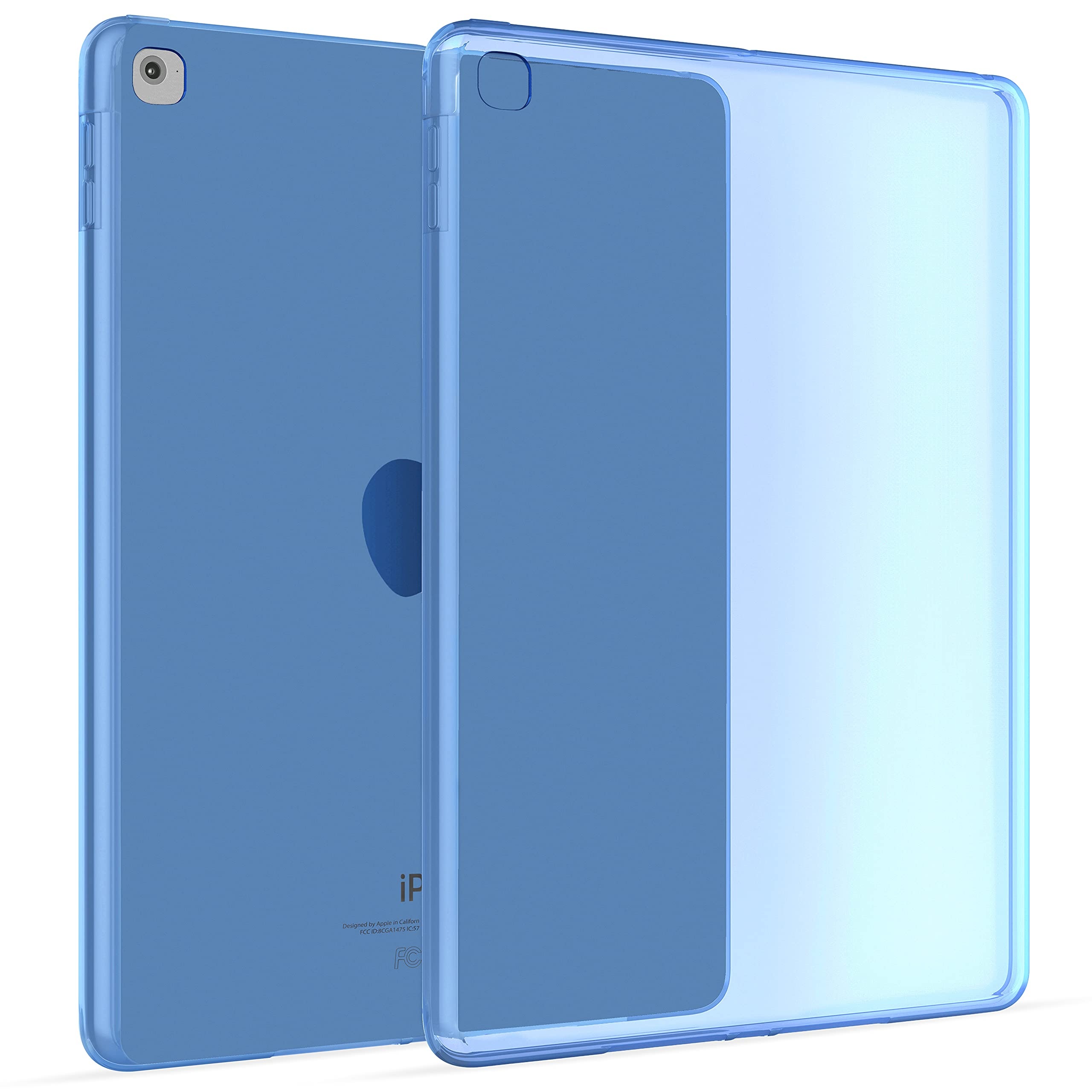Okuli Hülle Kompatibel mit Apple iPad Mini 4 & Mini 5 - Transparent Silikon Cover Case Schutzhülle in Blau
