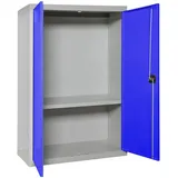 Proregal AMEGO Stahlschrank 90 x 80 x 40 cm Blau-Grau