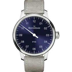 Meistersinger Klassik No.01 AM3308 - Sonnenschliff blau,grau - 43mm