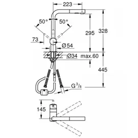 Grohe Minta warm sunset gebürstet 30274DL0
