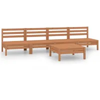 vidaXL 5-tlg Garten-Lounge-Set Honigbraun Massivholz Kiefer