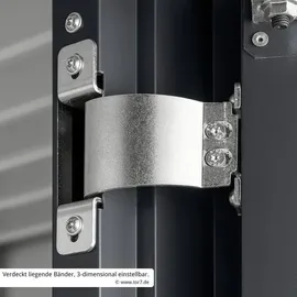 hörmann stauraumsysteme Juno Gerätehaus 2,14 x 1,66 m Anthrazitgrau